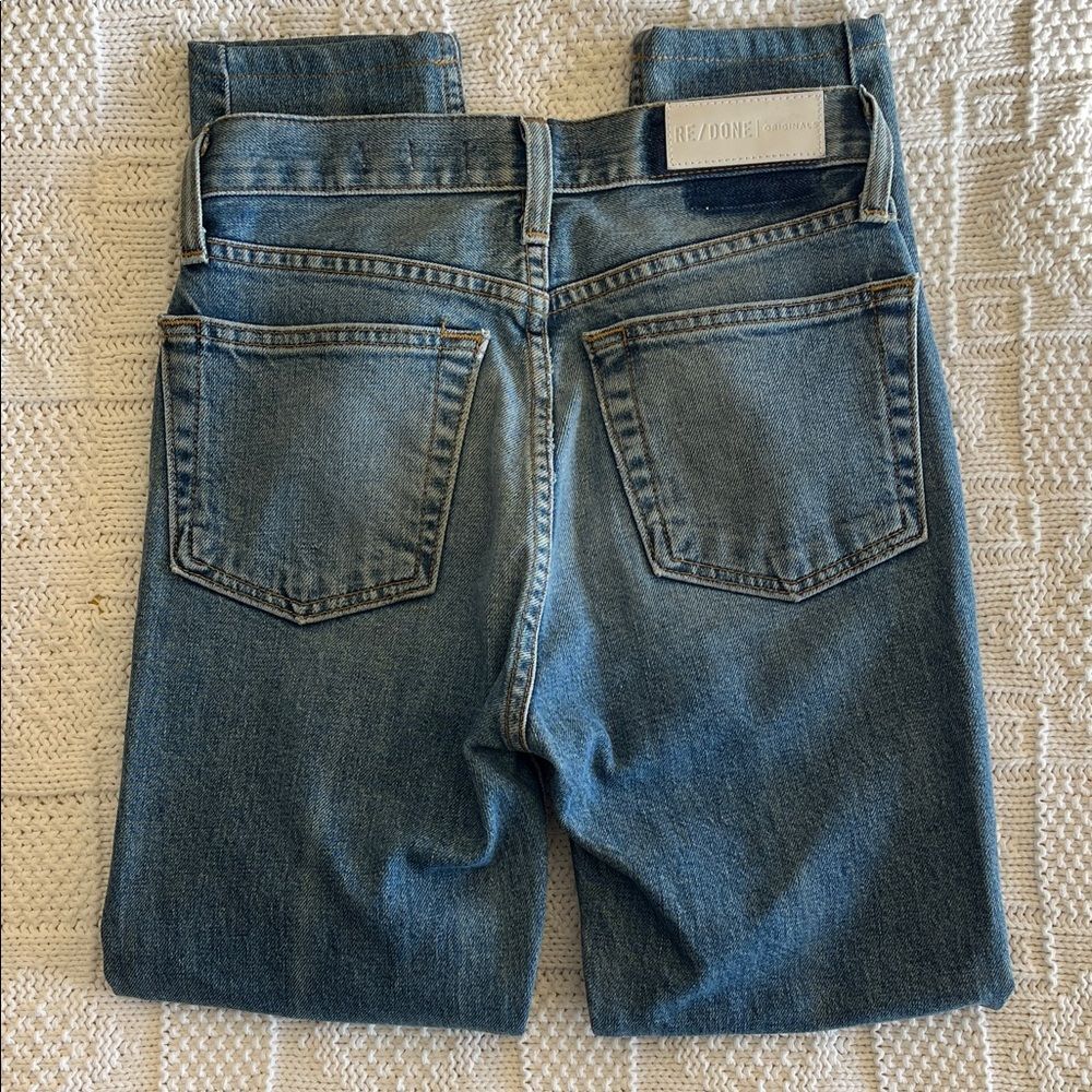 Re/Done Originals High Rise Stretch 2017 Dark Wash Sz 24 - Picture 10 of 10